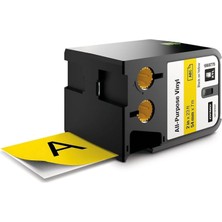 Astraltech Dymo Xtl, Çok Amaçlı Vinil (54 mm x 7 Mt), Sarı/siyah - 1868775