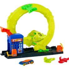 Astraltech Hot Wheels 1/64 Ölçekli Döküm Metal Araç Yılan Servis Istasyonu, 2 Çalma Modu, Döngü ve Speed Snap