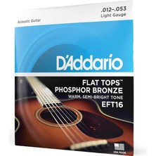 Astraltech Daddario EFT16 Akustik Gitar Tel Seti, Flat Tops, Phosphor Bronze