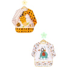Astraltech Bebek Uzun Kollu Sıvı Geçirmez Mama Önlük,su Geçirmez Aktivite Önlüğü(6-24 Ay)