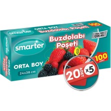 Astraltech Smarter Buzdolabi Poşeti̇ Orta Boy 100 Adet (20 Adet x 5)