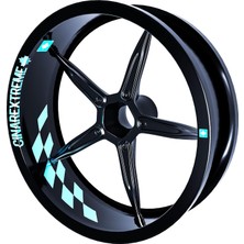 Astraltech Gp Flag Damalı Nane Yeşili Iç Jant Şeridi Sticker