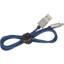 Astraltech Diwu Micro USB Örgülü Yüksek Kablosu Mavi