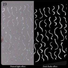 Astraltech Nicole 3D Reflektif Efekt Nail Art Sticker Model - 19 (55881-19) 3033