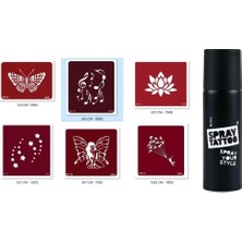 Astraltech Kelebek Melek Spray Tattoo Geçici Sprey Dövme Seti
