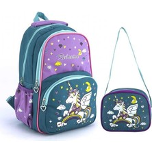 Astraltech Relxion Ilkokul Çantası Beslenmeli Unicorn Yeşil 1340