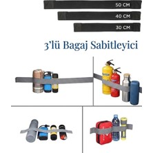 Astraltech Bagaj Toplayıcı Düzenleyici Organizeri Lastiği Elastik Sabitleyici 3'lü Set Cırt Cırtlı