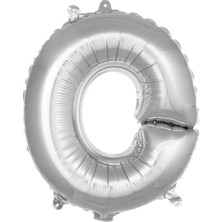 Marsilyan O Harfi 16 Inç Gümüş Renk Folyo Balon 36 cm (Gümüş)