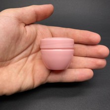 Astraltech 20 ml Kapaklı Pembe Krem Kavanozu, 20 cc Minik Pomat Kutusu, Mini Krem Kutusu x 10 Adet
