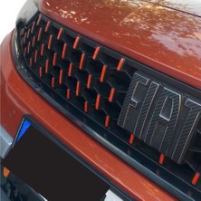 Astraltech Ark Sticker Egea Cross Ön Panjur Sticker Set Reflektif Turuncu Şablonlu