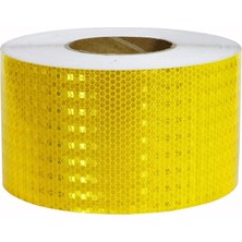 Astraltech BADEM10 Reflektörlü Araç Oto Dış Aksesuar Bant Sarı Reflektif Fosforlu Şerit Bant 7.5 cm 5 mt Ikaz