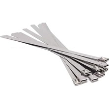 Astraltech BADEM10 Cırt Kelepçe Metal Paslanmaz Çelik Kablo Zip Bağı Çok Amaçlı Bağlama 4.6X200 1 Adet