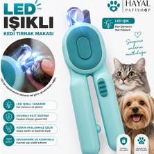 Hayal Patishop LED Işıklı Kedi Köpek Tırnak Makası Güvenlik Kilitli 3'ü 1 Arada