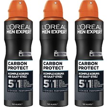 Astraltech L’oréal Paris 3'lü Men Expert Carbon Protect Anti-Perspirant Deodorant Seti