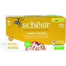 Astraltech Schesir Tam ve Dengeli Ton Balığı ile Tavuklu Jöle Içinde Kedi Konservesi Multipack 6X50G