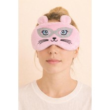 Astraltech Katia & Bony Kedi Desenli Göz Uyku Bandı Pembe