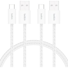 Astraltech Belkin 2'li Örgülü Usb-A - Kablo, 1,5 M, 15 W, Yumuşak, Esnek ve Kablosu,