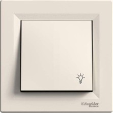Astraltech Schneider Electric Schneider Asfora Krem Liht Butonu (Işık Işaretli)