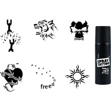 Astraltech Özgür Ruh Spray Tattoo Geçici Sprey Dövme Seti