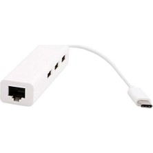 Astraltech Alfais AL-4693 USB 3.1 Hub Ethernet Çevirici Dönüştürücü Adaptör, ‎34 x 17 x 4.2 Cm, Usb/typ