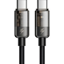 Astraltech Mcdodo CA-2840 To 100W LED Işikli Power Off Hızlı Data Kablosu 1.2m, Siyah