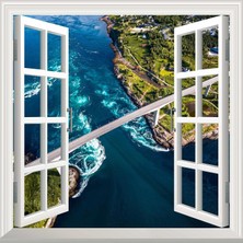 Astraltech Pencere Poster Duvar Kağıdı Norland Yapışkanlı Sticker
