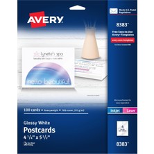 Astraltech Avery Yazdırılabilir Kartpostallar, 10,8 cm x 14 Cm, Parlak Beyaz, Mürekkep Püskürtmeli Yazıcılar I