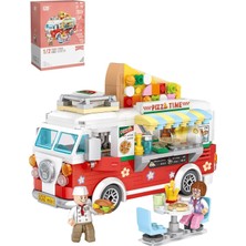 Astraltech Loz Mini Block Food Truck/pizza Kamyonu -LZ1739 (490 Parça) Oyuncak Yapım Seti