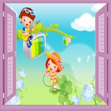 Astraltech Çocuk Odası Bebek Odası Pencere Poster Duvar Kağıdı Şarkıcı