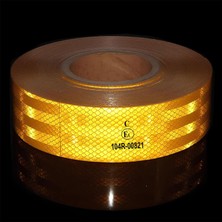 Astraltech BADEM10 Tüvtürk Onaylı Bant Sarı 5 Metre 5 cm Belgeli Reflektörlü Reflektif Fosforlu Şerit Bant Ika