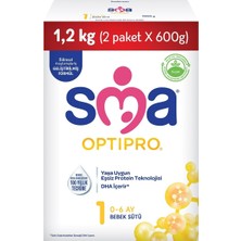 Astraltech Sma Optipro1 0-6 Ay Bebek Sütü, 1.2 kg (2 x 600 G)
