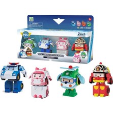 Astraltech Poli MRT-674 Robocar Poli Mini Transforming Kasabanın Kurtarma Araçları 4lü Set