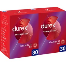 Astraltech Durex Yakın Hisset Standart Fit Prezervatif 60'lı (30 x 2 Adet)