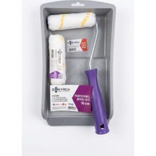 Astraltech Izmir Fırça Profesyonel Boyacı Seti 10 cm - 3 Parça Küçük Rulo Boya Seti, 16X23 cm Boya Tavası, Yed