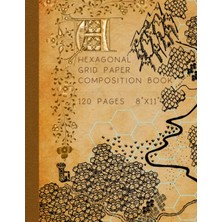 Astraltech Independently Published Hexagonal Grid Paper Composition Book 120 Pages 8"X11" Softcover: Designed