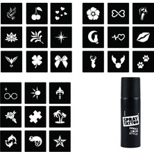 Astraltech Minimal 27 Desen ve Spray Tattoo Geçici Dövme Seti