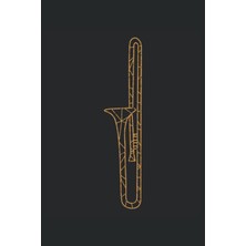 Astraltech Trombone: Trumpeter En Laiton De Trompette |notebook Din A5 6x9 Pouces |planificateur Journal Écrit