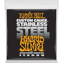 Astraltech Ernie Ball Hybrid Slinky Paslanmaz Çelik Yara Elektro Gitar Telleri, Gauge 9-46
