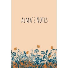 Astraltech Alma's Notes: Custom Name Personalized Journal With Floral Print Cover With The Name Alma