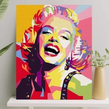 Astraltech Palmiye Hobi Sanat Sayılarla Boyama Tuval Seti Fırça Boya Dahil (Çıtalı) 40X50 cm - Marilyn Monroe