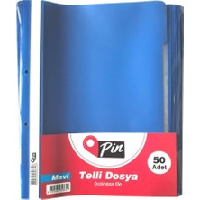 Astraltech Pin Pin Telli Dosya Mavi 50'li Paket
