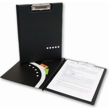 Astraltech 2k Kapaklı Sekreterlik A4 Pvc Double Color 100 Yaprak Kapasiteli Clip Board 24X32 Cm. Siyah/beyaz