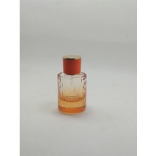 Astraltech Boş Silindirik Cam Parfüm/kolonya Sprey Şişesi, Kolay Doldurulabilir, Turuncu Renkli, 50ML