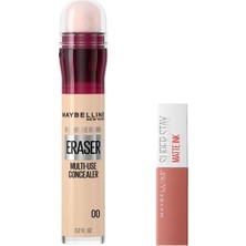 Astraltech Maybelline New York Instant Anti Age Eraser Kapatıcı 00 Ivory & Mini Stay Matte Ink Likit Mat