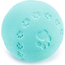 Astraltech Beeztees Köpek Oyuncağı, Sesli, Top, Kauçuk, Turkuaz, 7,5cm