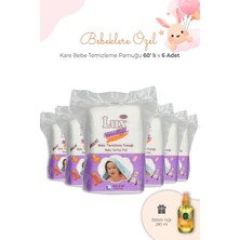 Astraltech Lux Bebe Temizleme Pamuğu Kare 60' Lı x 6 Adet ve Bebek Yağı