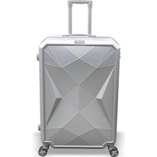 Astraltech Coral High Diamond Abs Gümüş Büyük Boy Valiz 16618