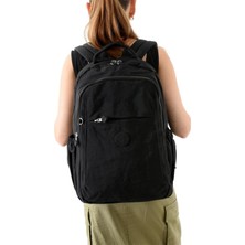 Astraltech Bagacar Bolsas 1092 Su Geçirmez Ithal Krinkıl Kumaş Bölmeli Okul ve Günlük Sırt Çantası Siya