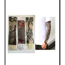 Astraltech 3 Çift 6 Adet Giyilebilir Dövme Sleeves Tattoo Çorabı Sleeves