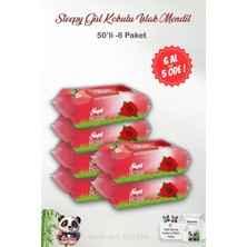 Astraltech 6 Al 5 Öde Sleepy 50'li Gül Kokulu Islak Bebek Havlusu ve Rosie